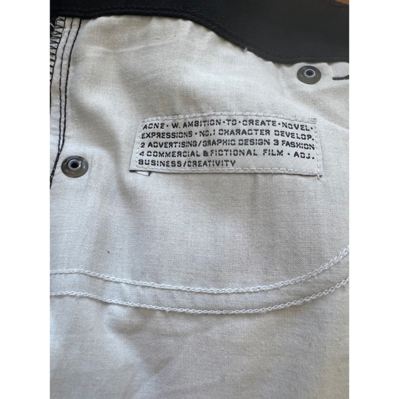 Women's Acne Jeans Pants, Size 4 Black - Picture 8 of 9